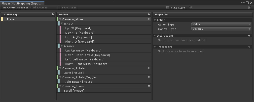 Final input map setup