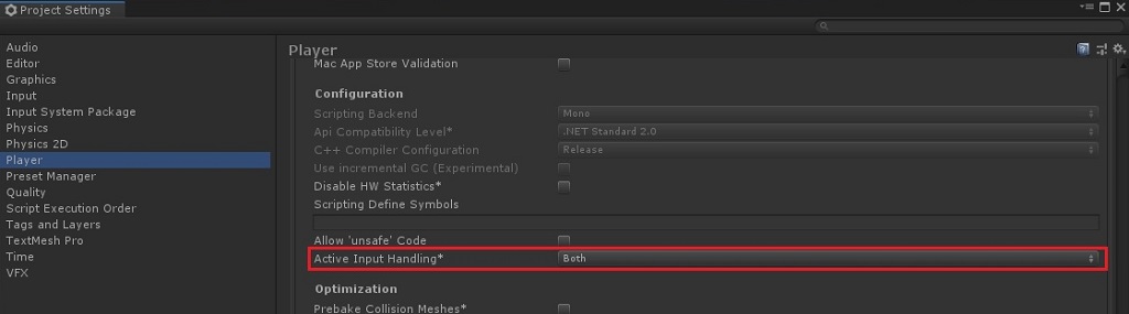 Active Input Handling Check